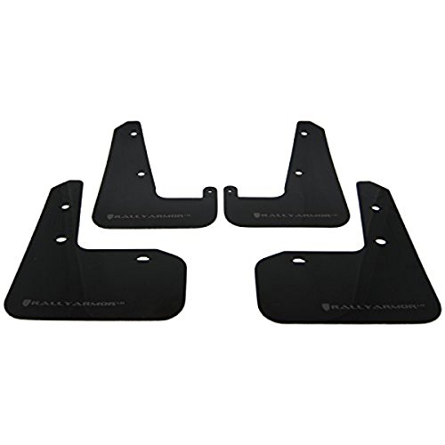 Rally Armor MF19-UR-BLK/GRY Black, Gray Mud Flap with Logo (11+ STI/WRX Sedan Only UR), 1 Pack