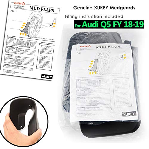 XUKEY Set Molded Mud Flaps for Audi Q5 FY 2018 2019 2020 Mudflaps Splash Guards Mud Flap Mudguards Fender Front Rear Accessories