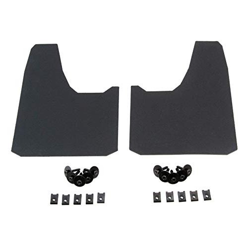 Red Hound Auto 2 Piece Modern Universal Splash Guards Fits Most Cars Sedans Small Vans SUVs and Crossovers Front or Rear Driver and Passenger Mud Flaps Black 2pc Set with Hardware 7.5 Inch x 11 Inch