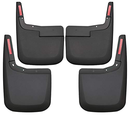 Husky Liners - Front & Rear Mud Guards | 2015 - 2020 Ford F-150 No Fender Flares, Front & Rear Set - Black, 4 Pc | 58446