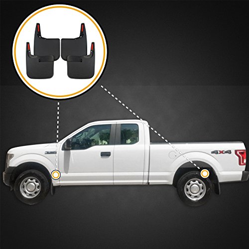 Red Hound Auto Heavy Duty Molded Mud Flaps for 2015-20 Ford F-150