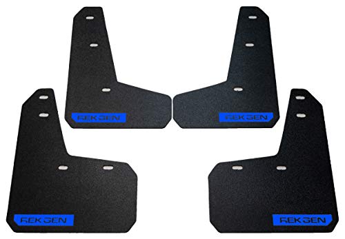 REK GEN Rally Mud Flaps Compatible w/Ford Focus 11+ (Royal Blue Logo)