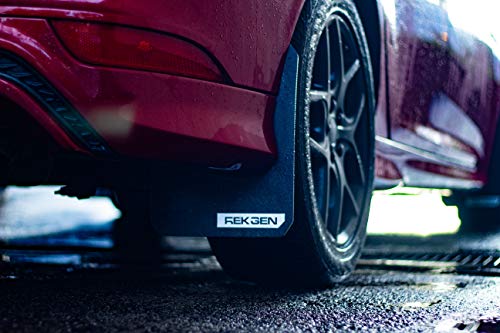 REK GEN Rally Mud Flaps Compatible w/Ford Focus 11+ (Gray Logo)