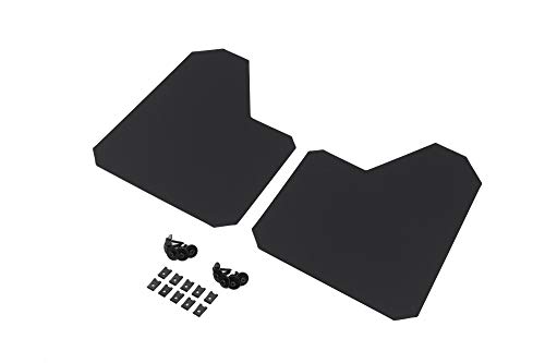 Red Hound Auto 2 Piece Racing Style Universal Splash Guards Wide Coverage Stone Guards fits Front or Rear Driver and Passenger Mud Flaps Black 2pc Set with Hardware 11" x 14"