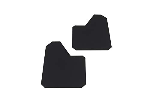 Red Hound Auto 2 Piece Racing Style Universal Splash Guards Wide Coverage Stone Guards fits Front or Rear Driver and Passenger Mud Flaps Black 2pc Set with Hardware 11" x 14"