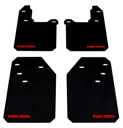 REK GEN Mud Flaps Compatible w/Tacoma Gen3 (2016+) (Stock, Red)