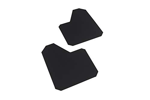 Red Hound Auto 2 Piece Racing Style Universal Splash Guards Wide Coverage Stone Guards fits Front or Rear Driver and Passenger Mud Flaps Black 2pc Set with Hardware 11" x 14"