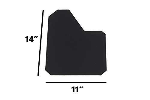 Red Hound Auto 2 Piece Racing Style Universal Splash Guards Wide Coverage Stone Guards fits Front or Rear Driver and Passenger Mud Flaps Black 2pc Set with Hardware 11" x 14"