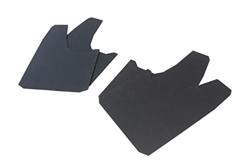 Red Hound Auto 4 Piece Modern Universal Splash Guards Fits Most Cars Sedans Small Vans SUVs and Crossovers Front Rear Driver Passenger Mud Flaps Black 4pc Full Set with Hardware 7.5 Inch x 11 Inch