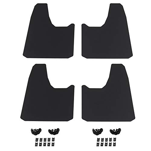 Red Hound Auto 4 Piece Modern Universal Splash Guards Fits Most Full-Size Trucks, Vans, SUVs or Crossovers Front or Rear Driver and Passenger Mud Flaps Black 4pc Set with Hardware 11.5 x 17 Inches