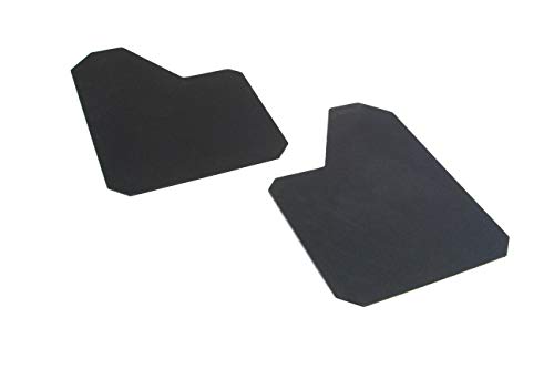 Red Hound Auto 2 Piece Racing Style Universal Splash Guards Standard Coverage Stone Guards fits Front or Rear Driver and Passenger Mud Flaps Black 2pc Set with Hardware 9 Inches x 12 Inches