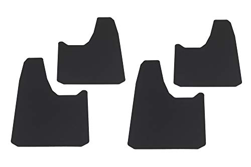 Red Hound Auto 4 Piece Modern Universal Splash Guards Fits Most Full-Size Trucks, Vans, SUVs or Crossovers Front or Rear Driver and Passenger Mud Flaps Black 4pc Set with Hardware 11.5 x 17 Inches