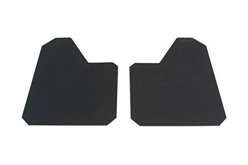Red Hound Auto 2 Piece Racing Style Universal Splash Guards Standard Coverage Stone Guards fits Front or Rear Driver and Passenger Mud Flaps Black 2pc Set with Hardware 9 Inches x 12 Inches