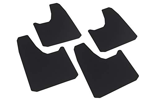 Red Hound Auto 4 Piece Modern Universal Splash Guards Fits Most Full-Size Trucks, Vans, SUVs or Crossovers Front or Rear Driver and Passenger Mud Flaps Black 4pc Set with Hardware 11.5 x 17 Inches