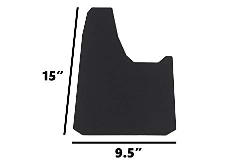 Red Hound Auto 2 Piece Modern Universal Splash Guards Fits Most Fits Most Mid-Size Trucks SUVs or Crossovers Front or Rear Driver and Passenger Mud Flaps Black 2pc Set with Hardware 9.5 x 15 Inches