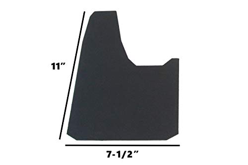Red Hound Auto 4 Piece Modern Universal Splash Guards Fits Most Cars Sedans Small Vans SUVs and Crossovers Front Rear Driver Passenger Mud Flaps Black 4pc Full Set with Hardware 7.5 Inch x 11 Inch