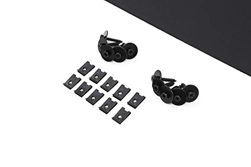Red Hound Auto 4 Piece Modern Universal Splash Guards Fits Most Full-Size Trucks, Vans, SUVs or Crossovers Front or Rear Driver and Passenger Mud Flaps Black 4pc Set with Hardware 11.5 x 17 Inches