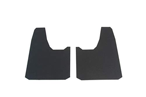 Red Hound Auto 2 Piece Modern Universal Splash Guards Fits Most Cars Sedans Small Vans SUVs and Crossovers Front or Rear Driver and Passenger Mud Flaps Black 2pc Set with Hardware 7.5 Inch x 11 Inch