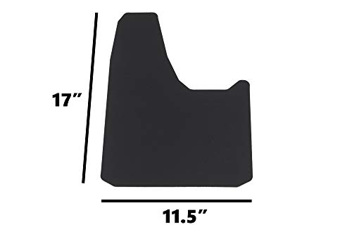 Red Hound Auto 4 Piece Modern Universal Splash Guards Fits Most Full-Size Trucks, Vans, SUVs or Crossovers Front or Rear Driver and Passenger Mud Flaps Black 4pc Set with Hardware 11.5 x 17 Inches