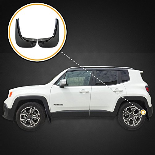 Red Hound Auto 2015-2020 Compatible with Jeep Renegade Mud Flaps Mud Guards Splash Protectors Rear 2pc Set