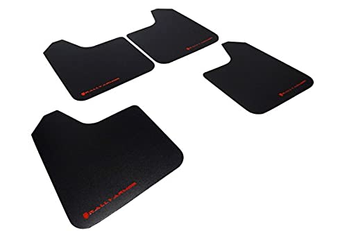 Rally Armor MF12-BAS-RD Basic Black, Red Mud Flap with Logo (Universal Fitment (no Hardware)), 1 Pack