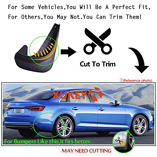 XUKEY 2pcs Set Universal Car Retail Mud Flaps Splash Guards Mudguards Mudflaps Dirty Traps Fender Flares Front or Rear
