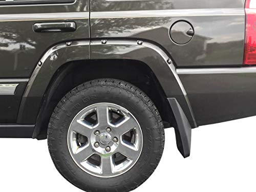 Red Hound Auto 2006-2010 Compatible with Jeep Commander Mud Flaps Guards (Does not fit 5.7L) Rear 2pc Set