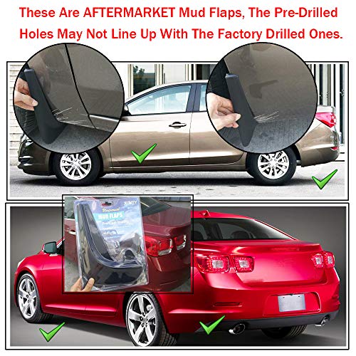 XUKEY 2pcs Set Universal Car Retail Mud Flaps Splash Guards Mudguards Mudflaps Dirty Traps Fender Flares Front or Rear