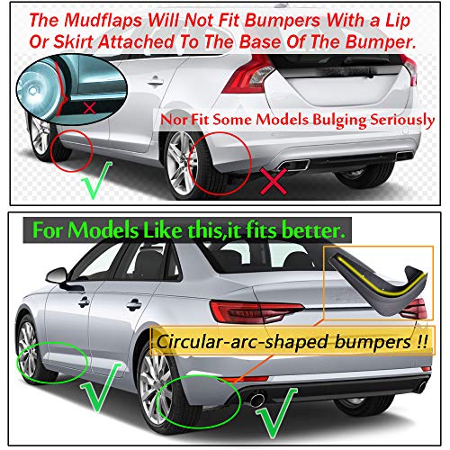XUKEY 2pcs Set Universal Car Retail Mud Flaps Splash Guards Mudguards Mudflaps Dirty Traps Fender Flares Front or Rear