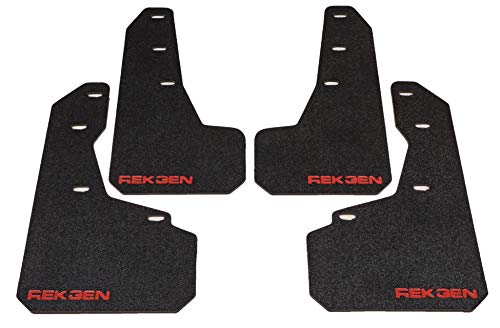 REK GEN Mud Flaps 2018+ Compatible with Subaru Crosstrek - Mounting Hardware, Brackets & Instructions Included (Red)