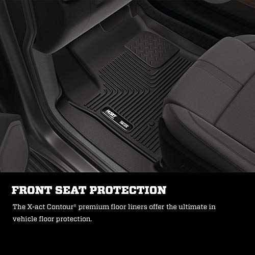 Husky Liners X-act Contour Series | 2nd Seat Floor Liner - Black | 53801 | Fits 2005-2022 Toyota Tacoma Double Cab 1 Pcs