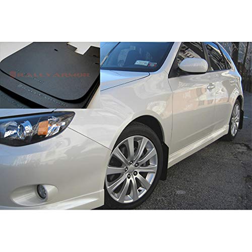 Rally Armor MF6-BAS-BLK Basic Black Mud Flap with Logo (08-10 WRX (Hatch & Sedan) / 08-11 Subaru 2.5i), 1 Pack