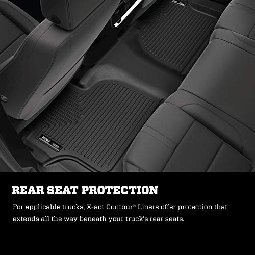 Husky Liners X-act Contour Series | 2nd Seat Floor Liner - Black | 53801 | Fits 2005-2022 Toyota Tacoma Double Cab 1 Pcs