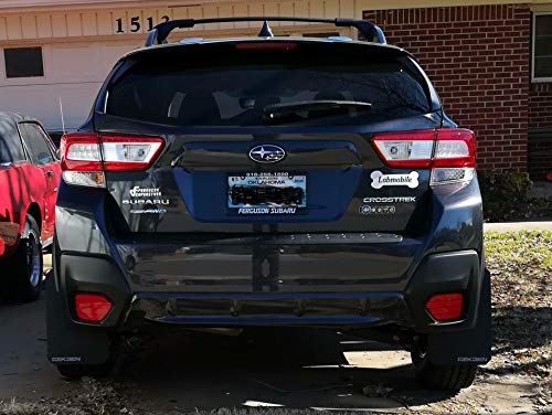 REK GEN Mud Flaps 2018+ Compatible with Subaru Crosstrek - Mounting Hardware, Brackets & Instructions Included (Red)