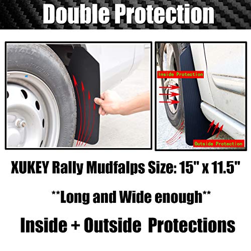 XUKEY 2pcs/Set Universal Carbon Fiber Effect Mudflaps for Car Pickup SUV Van Truck Mud Flaps Splash Guards Mudguards Dirty Traps