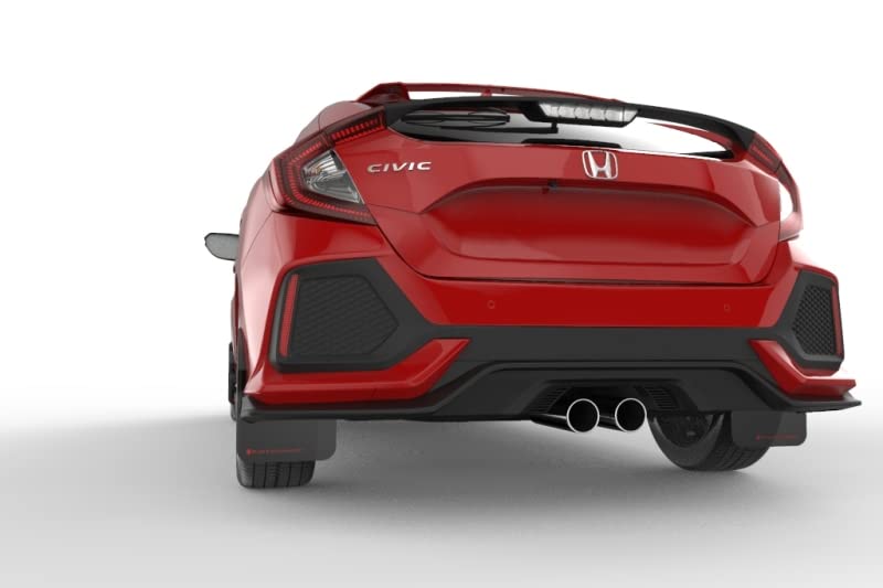 Rally Armor Black/Red Mud Flaps for 2017-2019 Honda Civic Sport Touring