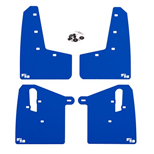 RokBlokz Mud Flaps for 2015-2021 Subaru WRX STI - Multiple Colors Available - Includes All Mounting Hardware (Deep Blue with White Logo, Original)