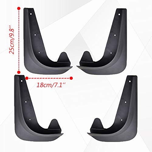 XUKEY Set Universal Mudflaps Mud Flaps Splash Guards Mudguards Fender Protector for Audi A1 A2 A3 A4 A5 A6 A7 A8 Q3 Q5 Q7 TT Diesel Avant