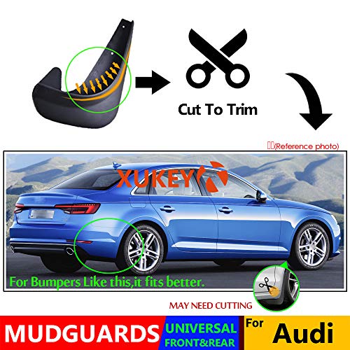 XUKEY Set Universal Mudflaps Mud Flaps Splash Guards Mudguards Fender Protector for Audi A1 A2 A3 A4 A5 A6 A7 A8 Q3 Q5 Q7 TT Diesel Avant