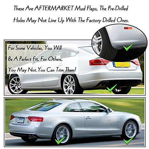 XUKEY Set Universal Mudflaps Mud Flaps Splash Guards Mudguards Fender Protector for Audi A1 A2 A3 A4 A5 A6 A7 A8 Q3 Q5 Q7 TT Diesel Avant