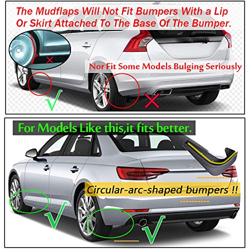 XUKEY Set Universal Mudflaps Mud Flaps Splash Guards Mudguards Fender Protector for Audi A1 A2 A3 A4 A5 A6 A7 A8 Q3 Q5 Q7 TT Diesel Avant