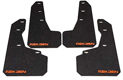 REK GEN Mud Flaps 2018+ Compatible with Subaru Crosstrek - Mounting Hardware, Brackets & Instructions Included (Orange)