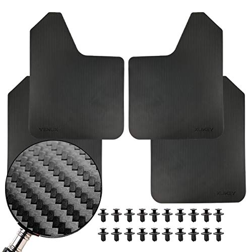 XUKEY 4pcs/Set Universal Carbon Fiber Effect Mudflaps for Car Pickup SUV Van Truck Mud Flaps Splash Guards Mudguards Dirty Traps