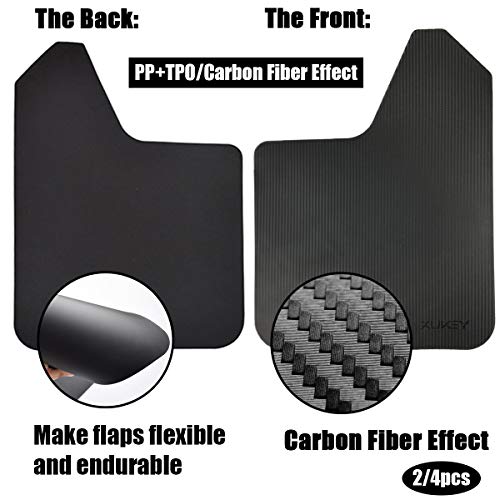 XUKEY 4pcs/Set Universal Carbon Fiber Effect Mudflaps for Car Pickup SUV Van Truck Mud Flaps Splash Guards Mudguards Dirty Traps
