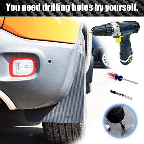 XUKEY 4pcs/Set Universal Carbon Fiber Effect Mudflaps for Car Pickup SUV Van Truck Mud Flaps Splash Guards Mudguards Dirty Traps