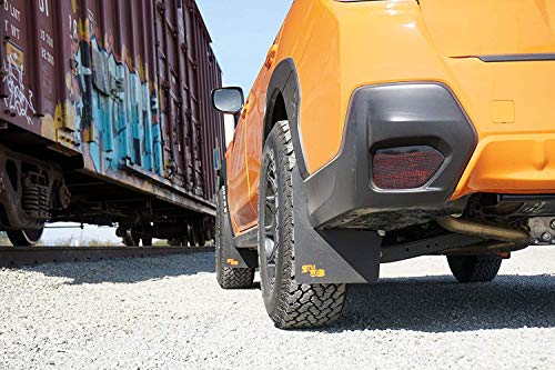 RokBlokz Mud Flaps for 2018 + Subaru Crosstrek - Multiple Colors Available - Mud Guards are Custom Cut and Fit - Includes All Mounting Hardware (Bright Blue with Black Logo)