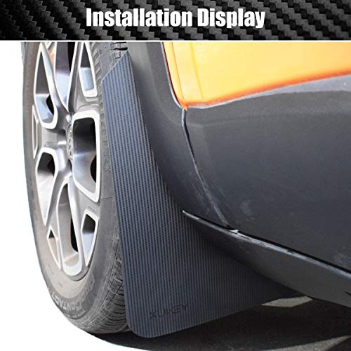 XUKEY 4pcs/Set Universal Carbon Fiber Effect Mudflaps for Car Pickup SUV Van Truck Mud Flaps Splash Guards Mudguards Dirty Traps