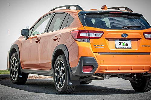 RokBlokz Mud Flaps for 2018 + Subaru Crosstrek - Multiple Colors Available - Mud Guards are Custom Cut and Fit - Includes All Mounting Hardware (Bright Blue with Black Logo)
