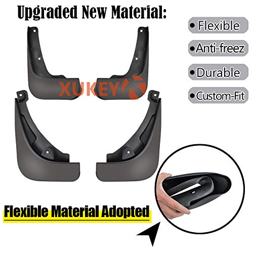XUKEY Set Molded Mud Flaps for Dodge Dart 2013-2016 Sedan Mudflaps Splash Guards Flap Mudguards Front Rear 4pcs