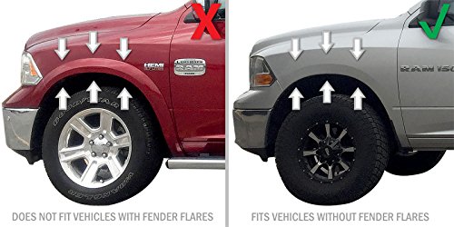 Red Hound Auto Premium Mud Flaps Splash Guards Compatible with Dodge Ram (1500 2009-2018, 1500 Classic 2019, 2500 3500 2010-2018) Molded Front Only 2 Piece Set (for Trucks Without Fender Flares)